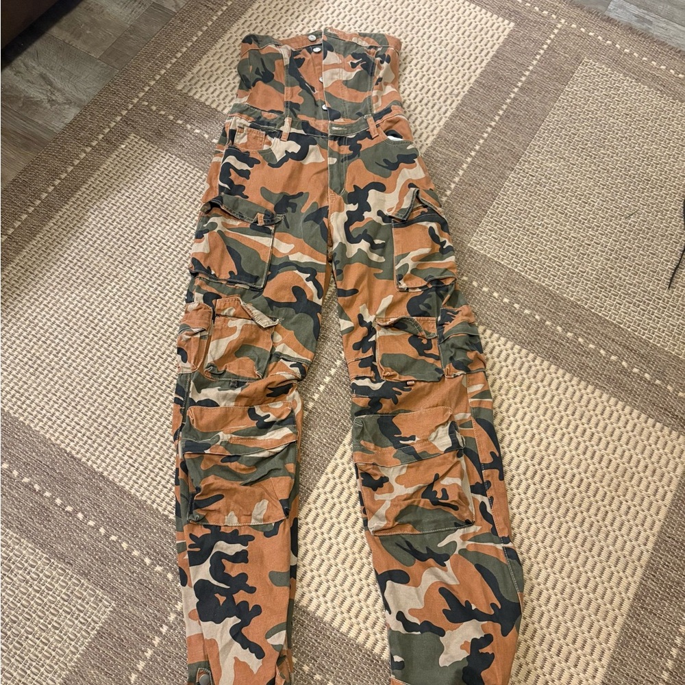 Camouflage Cargo Jumpsuit
